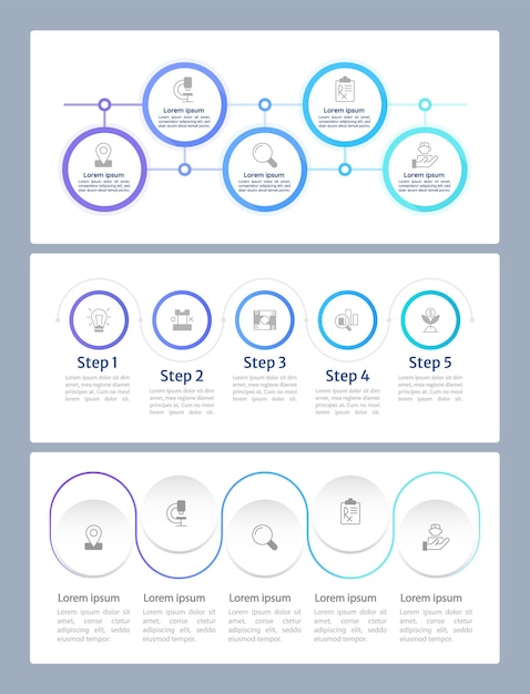 Medicine and business infographic chart design templates set