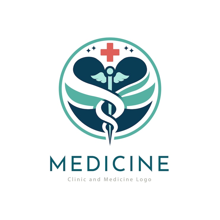 Vector medicine caduceus pharmacy hospital clinic cross logo template design