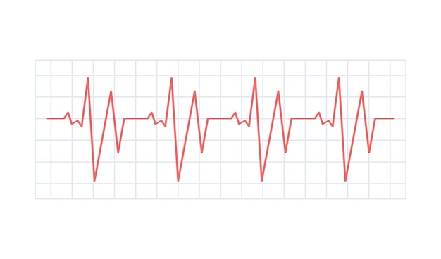 Medicine chart heart rhythms in flat style