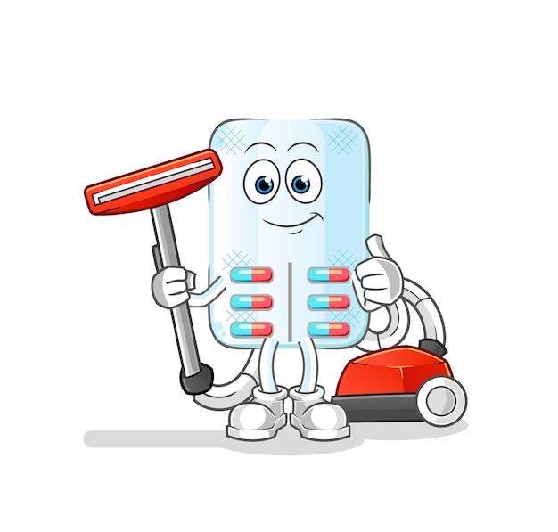 Medicine clean with a vacuum . character vector