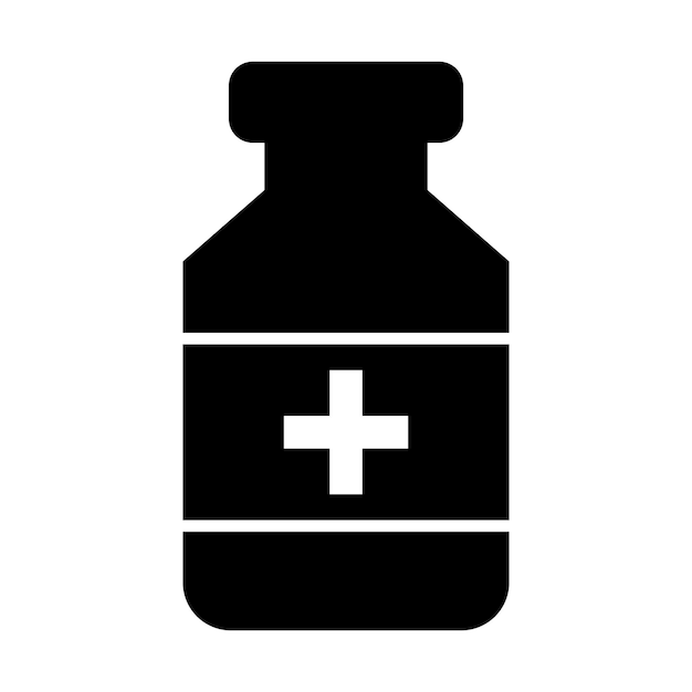 Medicine container icon vector