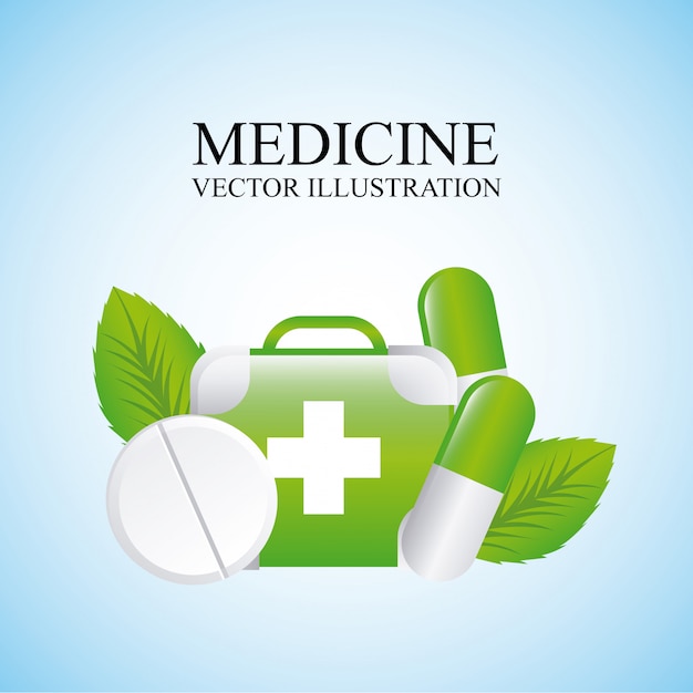 Medicine design over blue background vector illustration