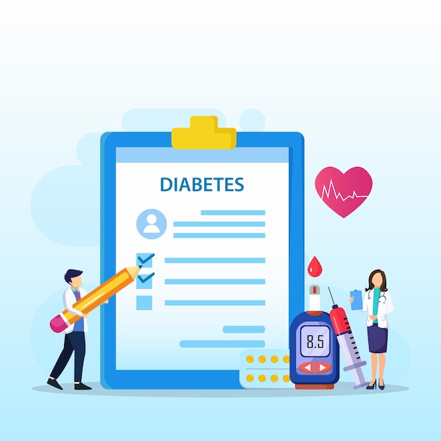 Medicine diabetes concept the doctor tests the level of glucose in the blood prescribes statins