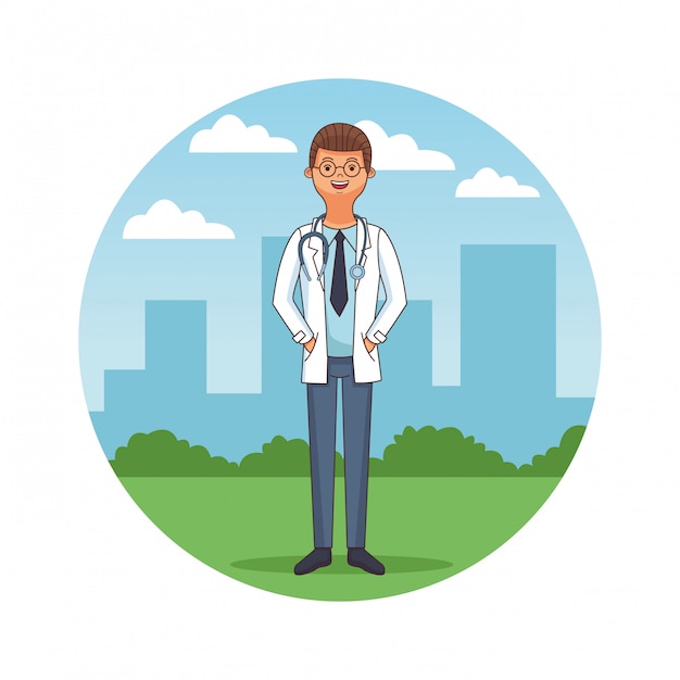 Vector medicine doctor cartoon