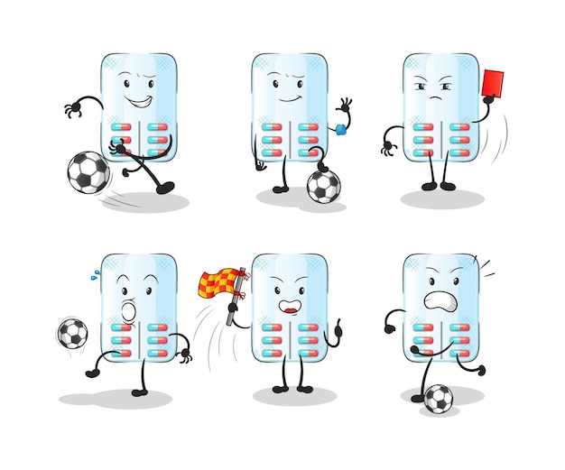 Vector medicine football group character cartoon mascot vector