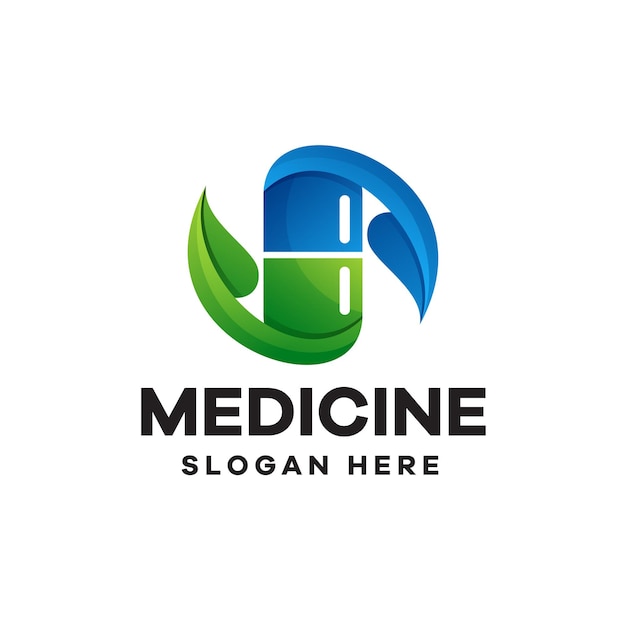 Medicine Gradient Colorful Logo Design