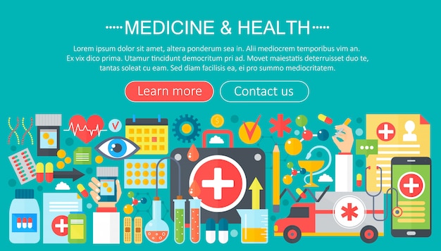 Medicine and health infographics template design