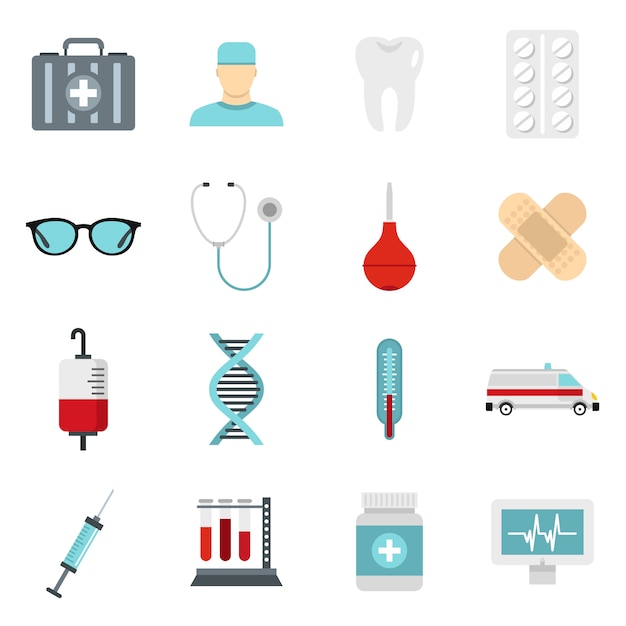 Medicine icons set