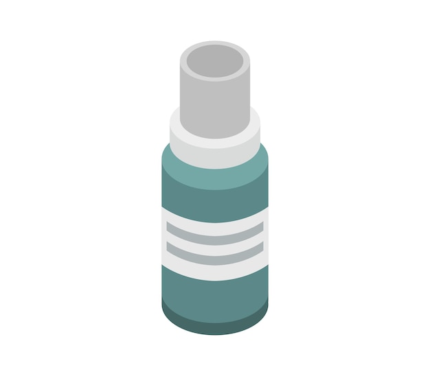 Medicine jar bottle isometric