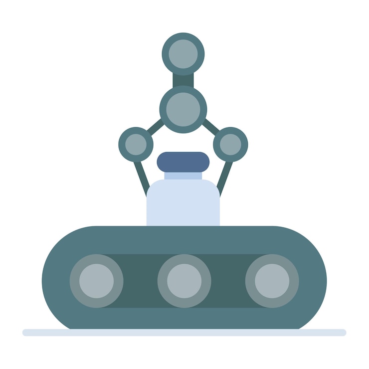 Vector medicine making flat illustration