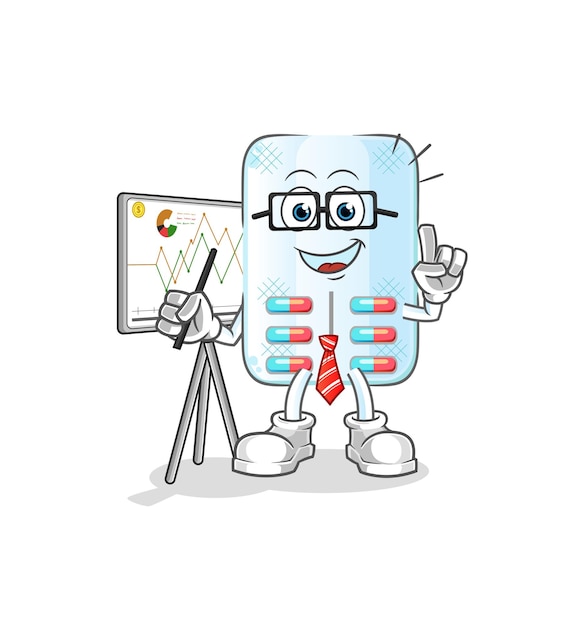Medicine marketing character cartoon mascot vector