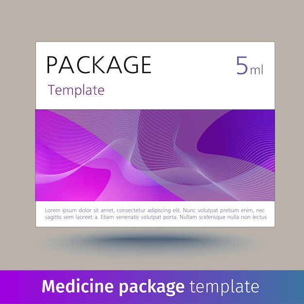 Medicine package template