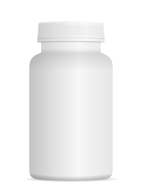 Vector medicine pill bottle