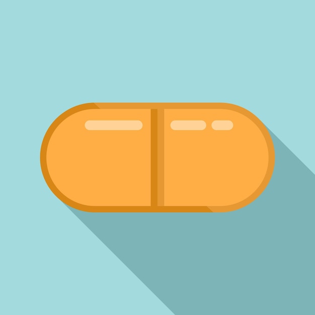 Icona della pillola medicinale illustrazione piatta dell'icona vettoriale della pillola medicinale per il web design