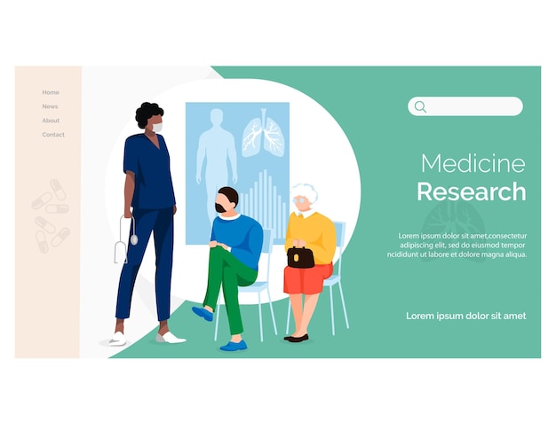 Medicine research web banner