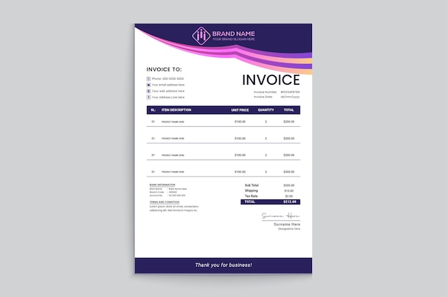 Medicine and science invoice design