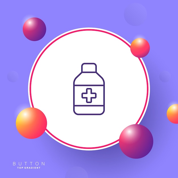 Medicine set icon Bad pills calendar doctor pill reminder pharmacy first aid kit painkillers tablet Health care concept Vector line icon for Business and Advertising