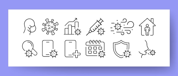 The medicine set icon Syringe virus disease medicine vaccine coronavirus monkeypox remote control stay home quarantine incubation Health care concept Vector icon for Business