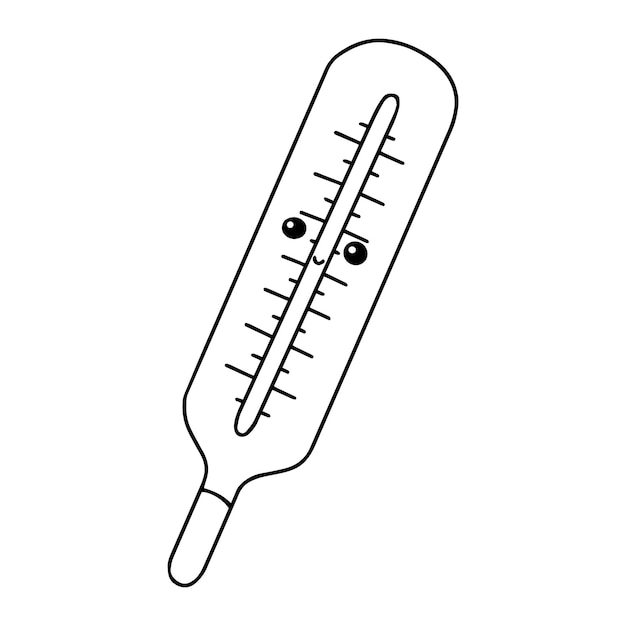 의학 테마 아이들을 위한 색칠하기 책 페이지 만화 스타일 캐릭터