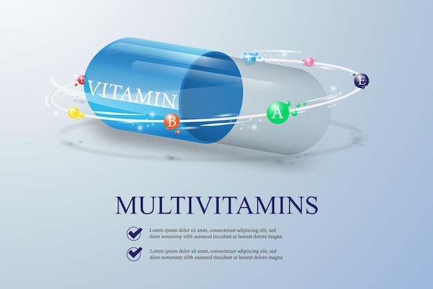 medicine and vitamin banner background