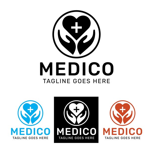 Вектор Шаблон логотипа medico, медицинский логотип, логотип больницы