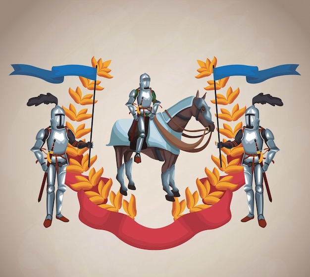 Medieval army emblem