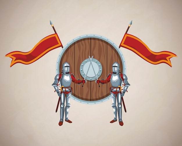 Vector medieval army emblem