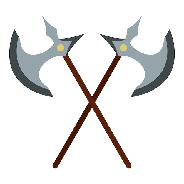 Medieval battle axe icon Flat illustration of axe vector icon for web design