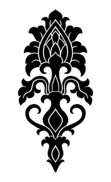 Vector medieval design element simple pattern for a carpet wallpaper textile