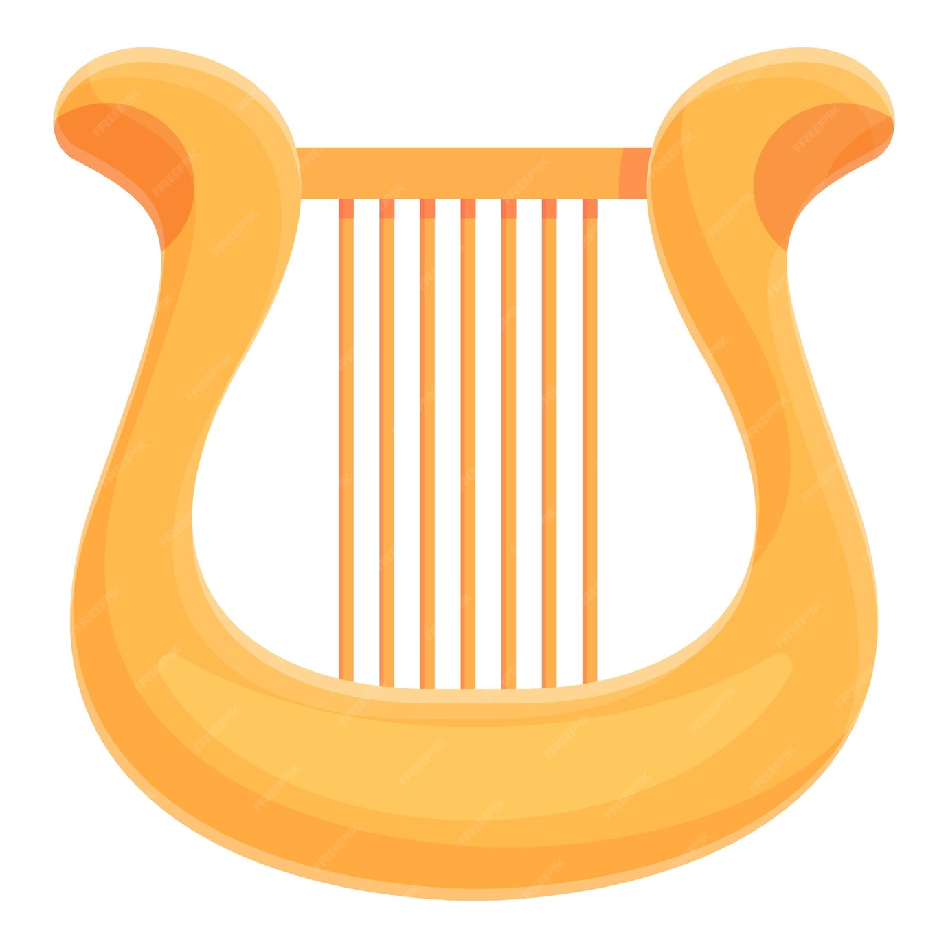 Premium Vector | Medieval harp icon cartoon vector ancient music