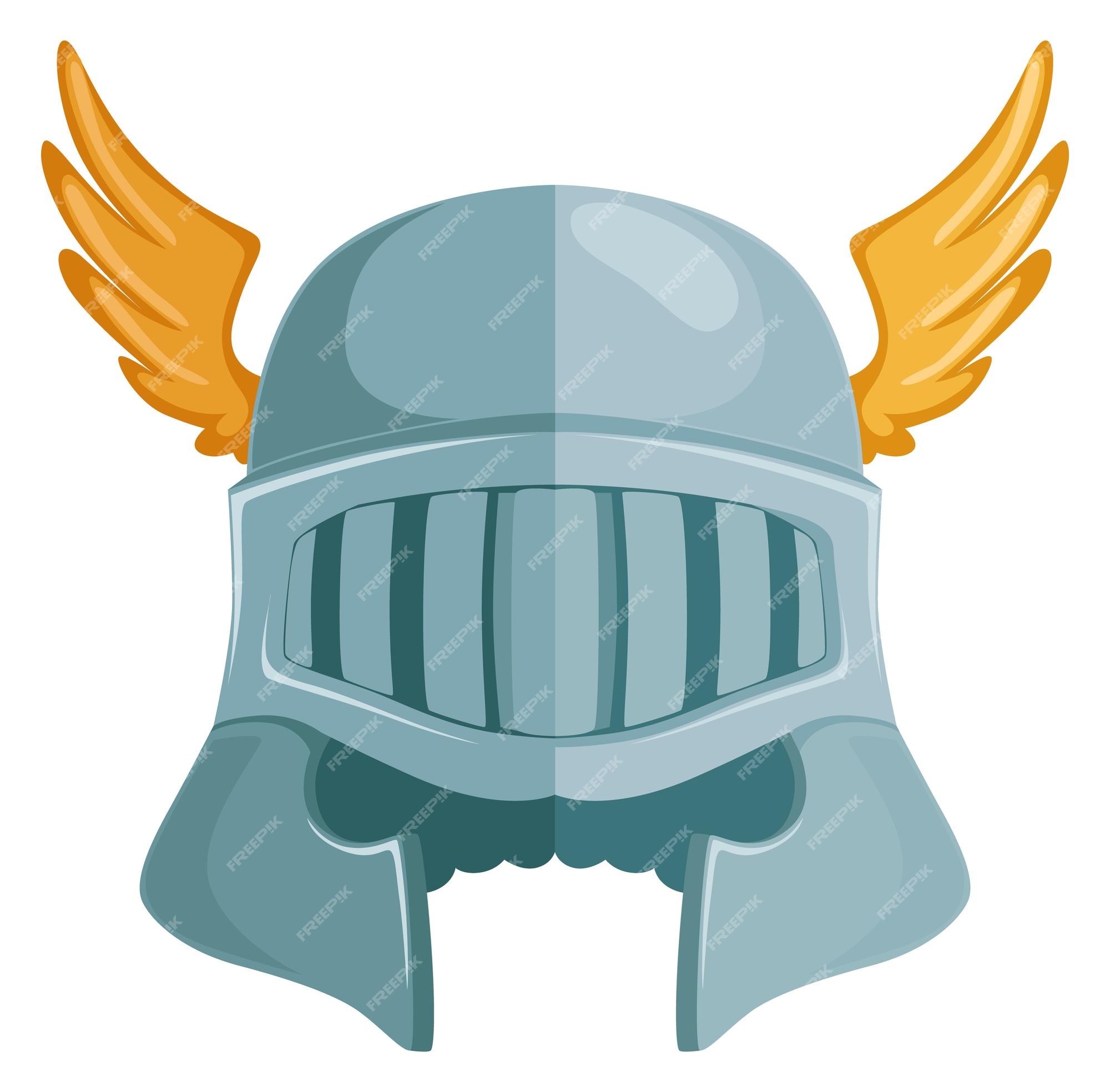 Premium Vector | Medieval helmet icon cartoon knight head protection Premium Vector | Medieval helmet icon cartoon knight head protection