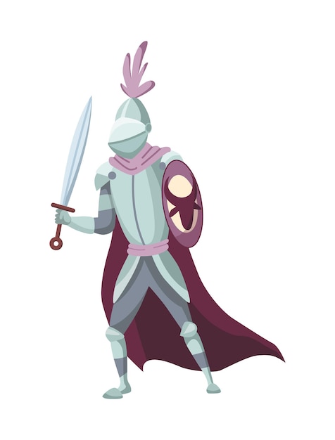 Vector medieval kingdom character of middle ages historic period