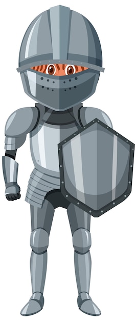 Medieval knight in armor costume isolated