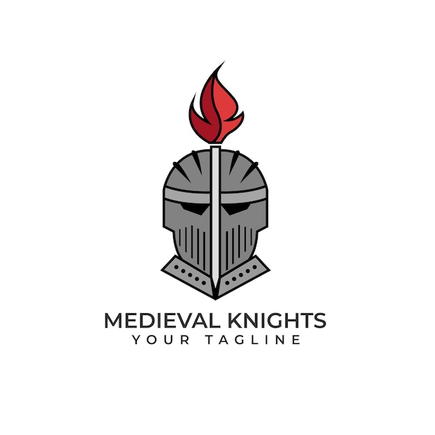 Medieval knights logo vector illustration