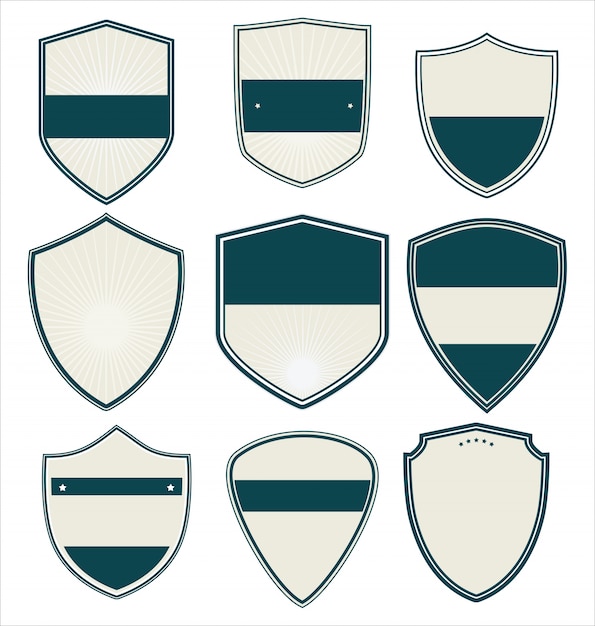 Vector medieval shields