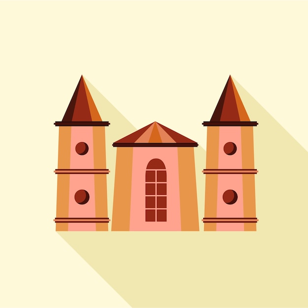 Vector medieval towers icon. flat illustration of medieval towers vector icon for web