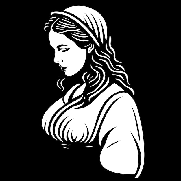 A medieval woman silhouette