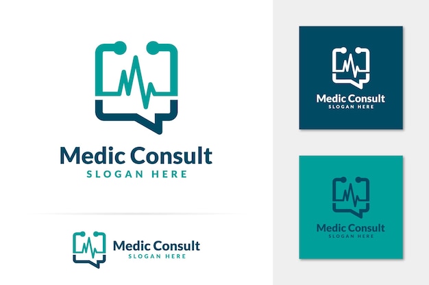 Medisch consult logo vector