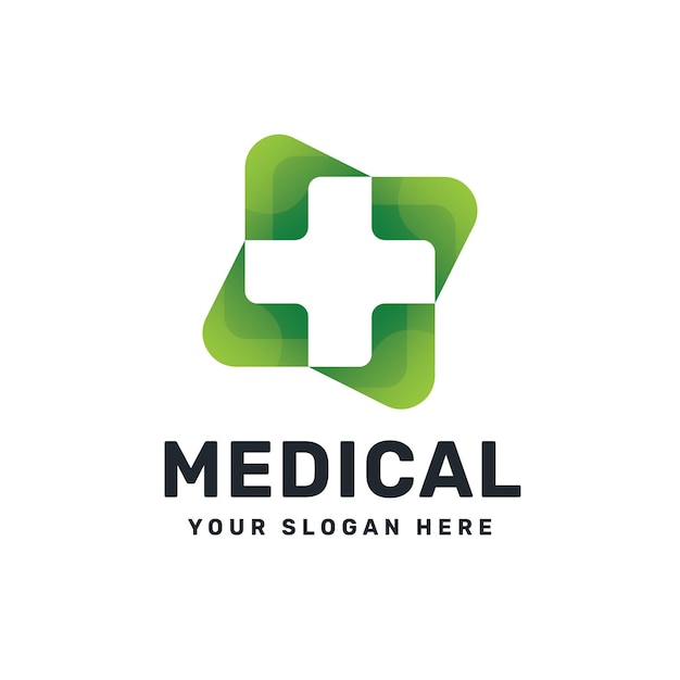 Medisch gezondheid plus lijn logo ontwerp