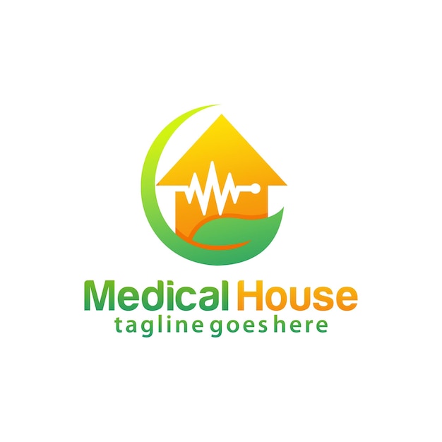 Medisch huis logo ontwerpsjabloon