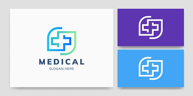 Medisch kruis logo conceptontwerp