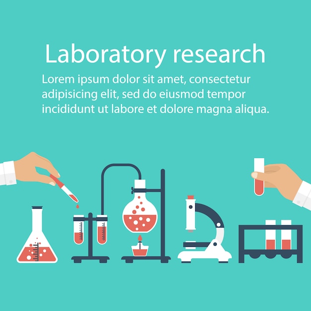 Medisch laboratorium. onderzoek, testen, studies in de chemie, phy