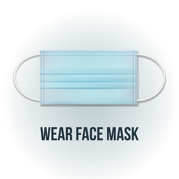 Medisch masker. Beschermend gezichtsmasker voor ademveiligheid