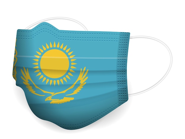 Medisch masker Vlag van Kazachstan