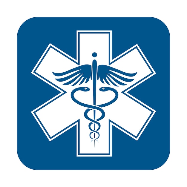 Medisch teken ster van het leven pictogram ziekenhuis ambulance ster glyph stijl pictogram
