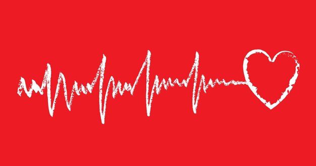 Medisch textuurontwerp met ekg-diagram en hartvorm