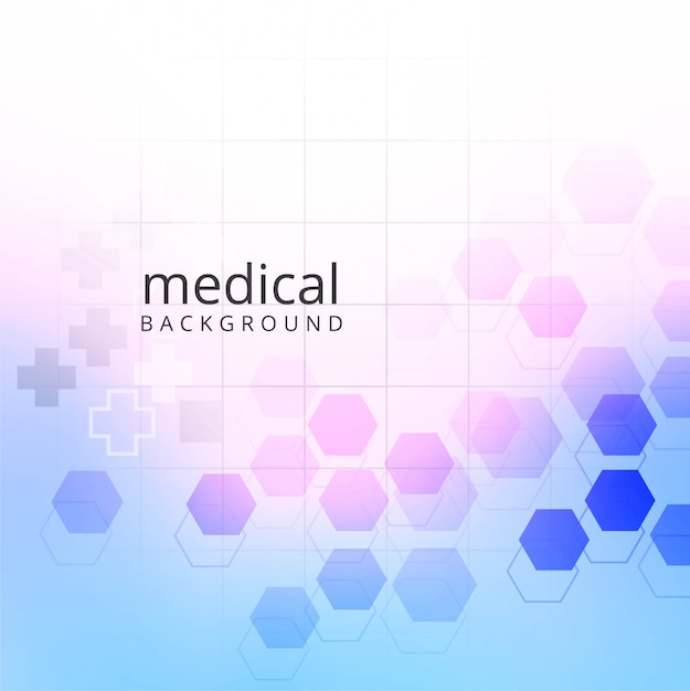 Medische achtergrond met zeshoekige geometrische vormen ontwerp