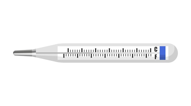 Medische apparatuur met kwik gevulde thermometer. Gezond concept