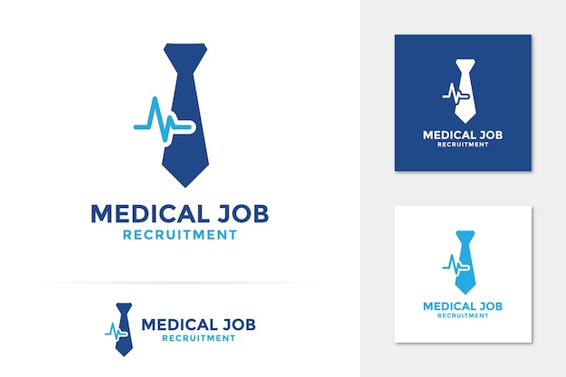 Medische baan zoeken logo vector