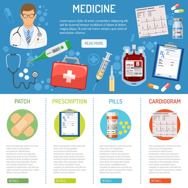 Medische banner en infographics